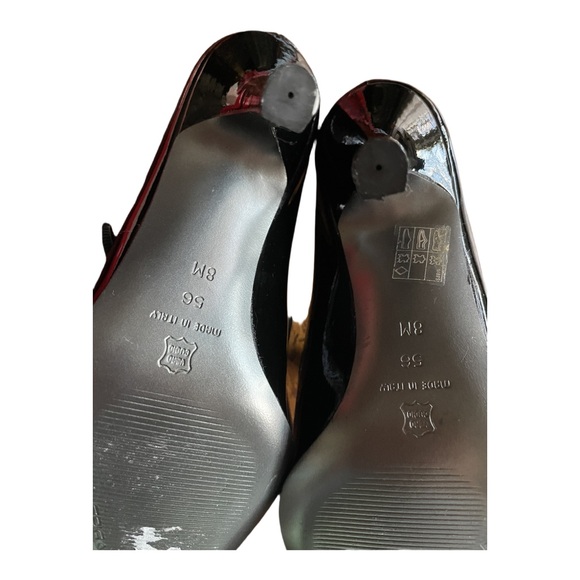 Via Spiga Black Patent Leather Mary Jane Heels Size 8 - Picture 9 of 9
